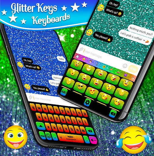 Glitter Keyboard 💎 Neon Color Theme screenshot 1