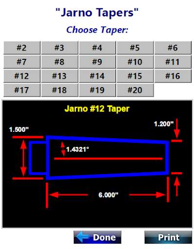 Taper Measuring Calculators QC Inspection CNC Shop screenshot 6