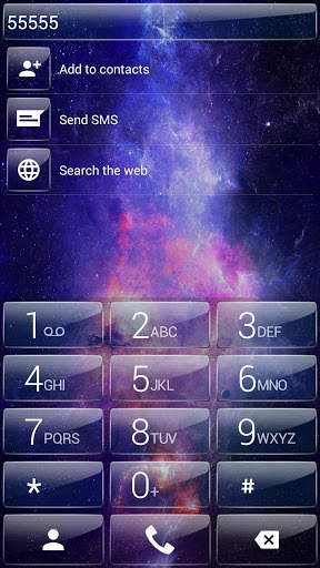 Dialer theme Galaxy Glass screenshot 6