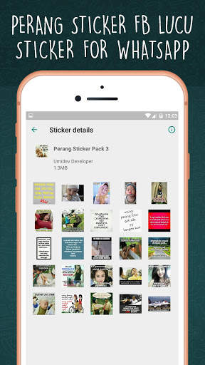 Perang sticker lucu Ngakak FB For WAStickerApps screenshot 4