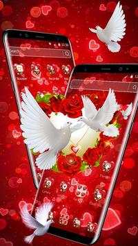 Gorgeous Rose Pigeon Heart Theme screenshot 2
