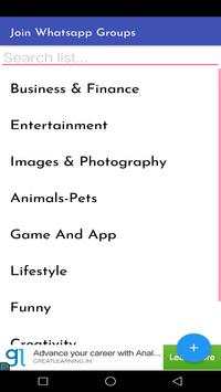 Group Links For Whatsapp - Join Unlimited Groups screenshot 1