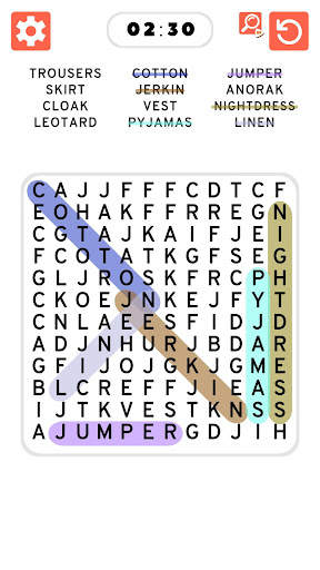 Word Search Games in english screenshot 2