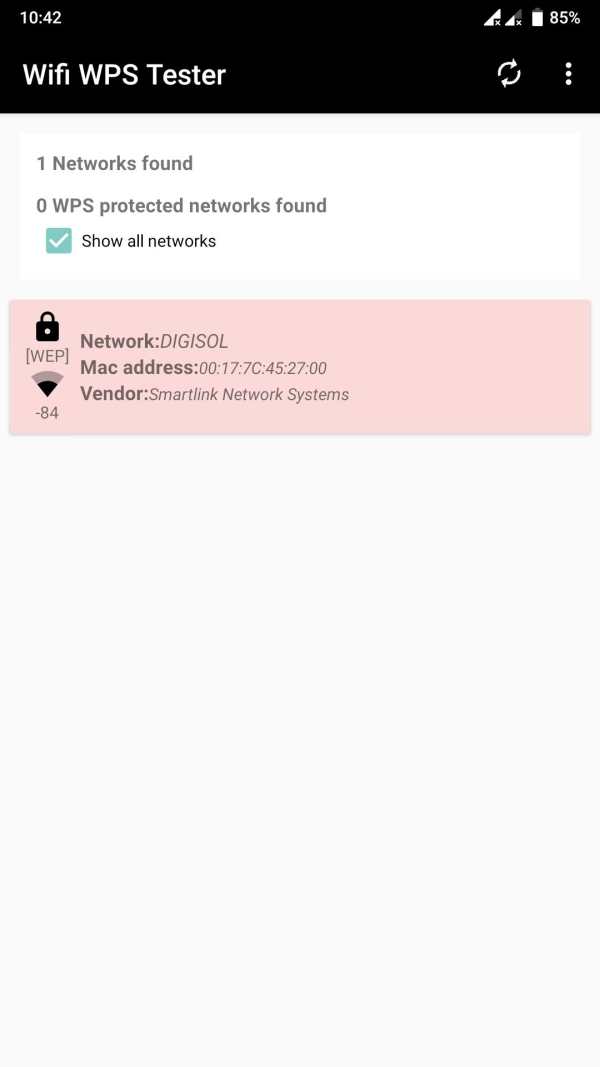 WPS WPA WIFI PIN TESTER screenshot 2