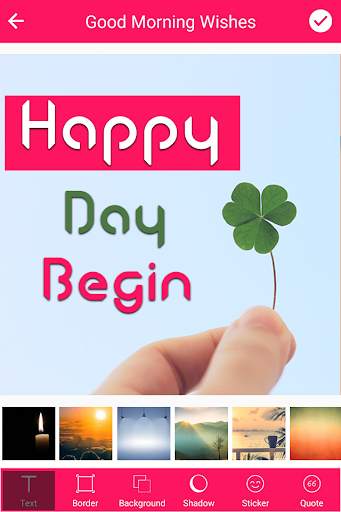 Good Morning Quotes Maker : dp maker screenshot 2