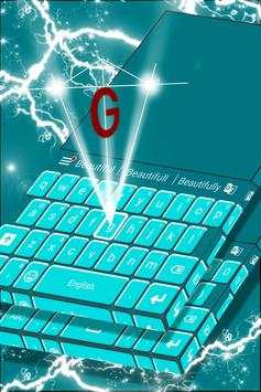 Teal Blue Keyboard Theme screenshot 4