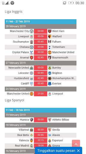 Jadwal Bola screenshot 7