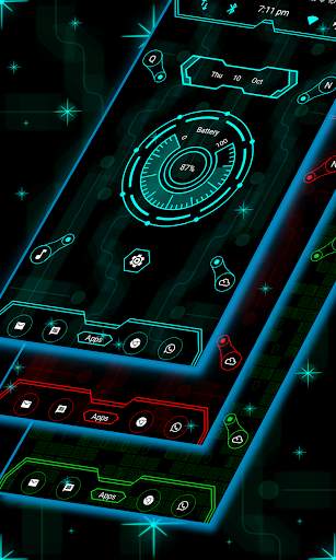 Visionary Launcher 4 - 2020- Hi-tech launcher screenshot 2