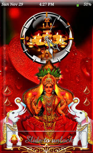 Mata Lakshmi Clock Lockscreen - Live Wallpaper screenshot 22