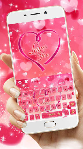 Beautiful Lovely Heart Keyboard Theme screenshot 1