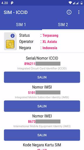 SIM ICCID - 2 Kartu SIM screenshot 2
