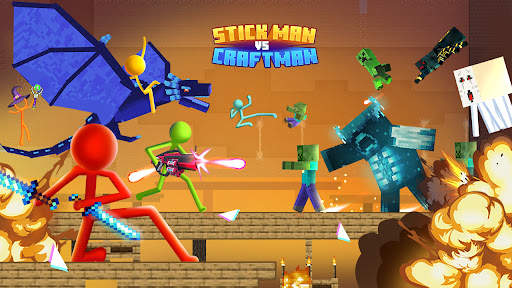 Stickman vs Craftman screenshot 1