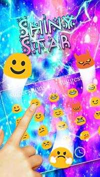 Shiny Star Galaxy Keyboard Theme screenshot 4