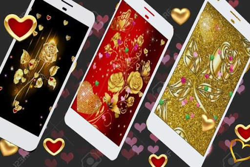 Gold Rose Live Wallpaper screenshot 1