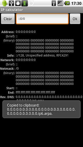 IP calculator (Samsung) - deprecated स्क्रीनशॉट 2