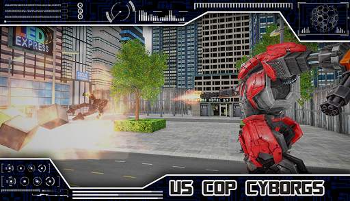 US Police Robot Transform –Futuristic War Sim Game screenshot 1