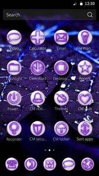 CM Launcher Purple Leaf Theme screenshot 3