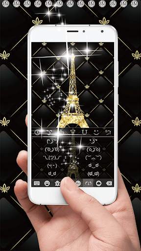Gold Paris - Emoji Keyboard Skin screenshot 2