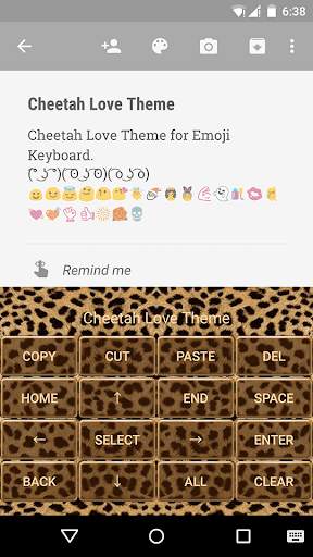 Cheetah Emoji Keyboard Theme screenshot 3