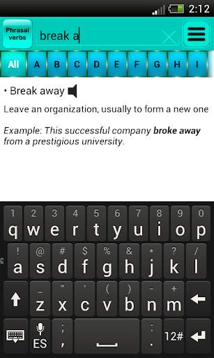 Phrasal verbs screenshot 2