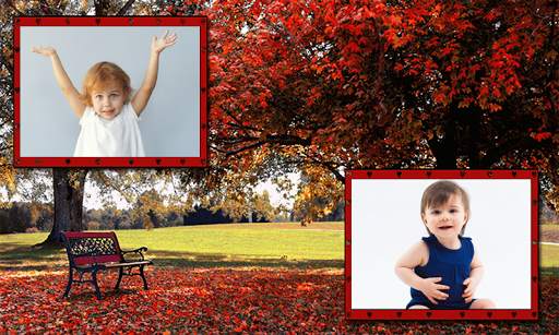 Awesome Double Photo Frame Garden Wale Application screenshot 3