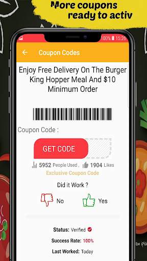 Food Coupons For Burger King 1001- Burger Shop 🍔 screenshot 6