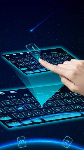 Neon Blue Keyboard Theme screenshot 1