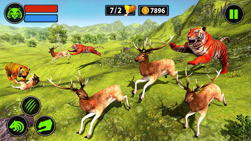 Wild Tiger Family Simulator - Tiger Games screenshot 4
