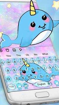 Cute Unicorn Whale Keyboard screenshot 1