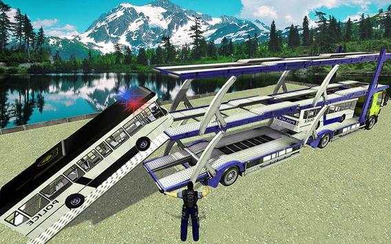 Police bus transporter simulator 3d screenshot 2