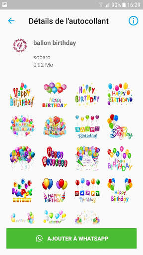 Happy Birthday Stickers for WhatsApp WAStickerApps screenshot 7