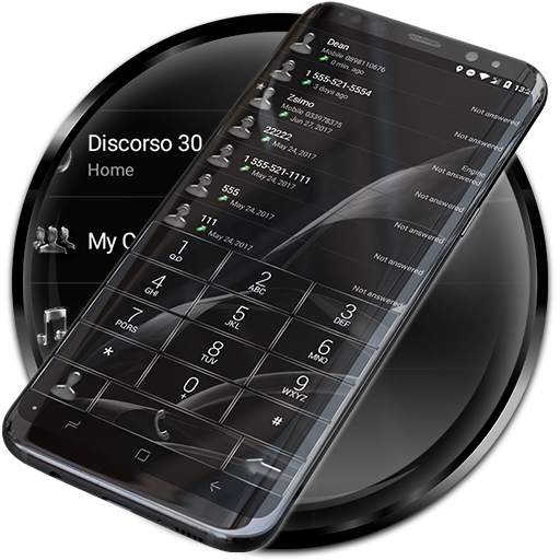 Dialer Theme MetalGate Black 350