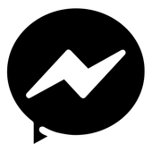 The black messenger icon