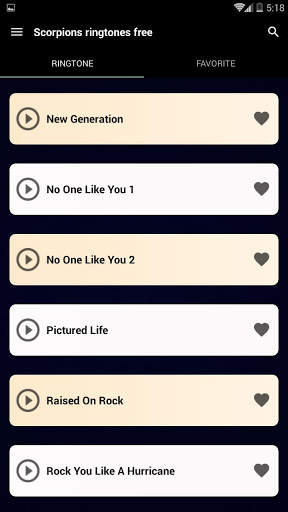 Scorpions ringtones free (offline) screenshot 6