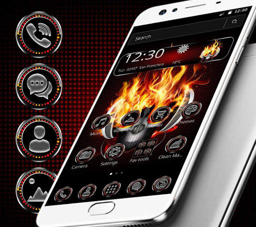 Hot musical skull theme screenshot 1