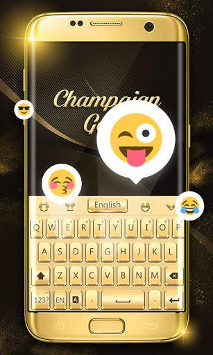 Champaign Gold Go Keyboard Theme screenshot 4