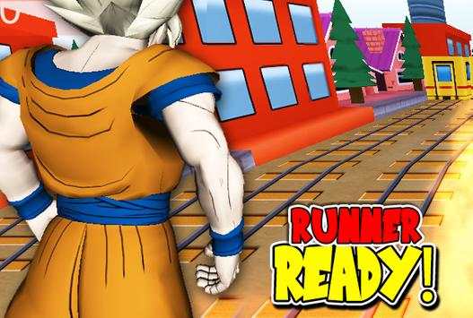 3D Goku Saiyan Dash Surfer Run скриншот 3