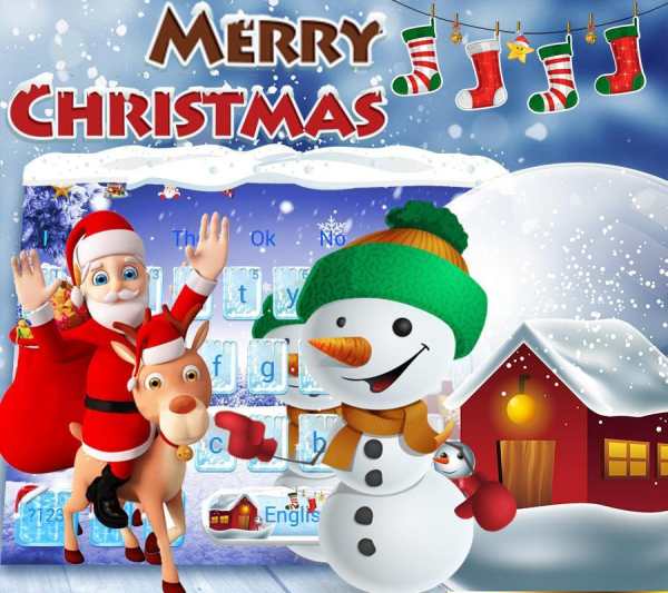 Snow Christmas Keyboard Theme स्क्रीनशॉट 2