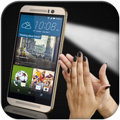 Clap to flash light on off icon