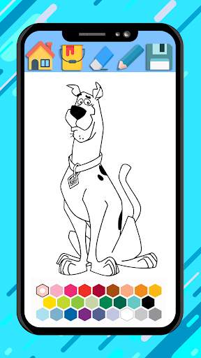 Scooby coloring doo cartoon game screenshot 1