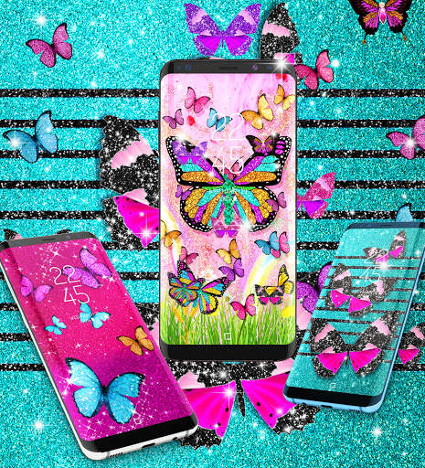 Glitter butterfly wallpapers screenshot 5