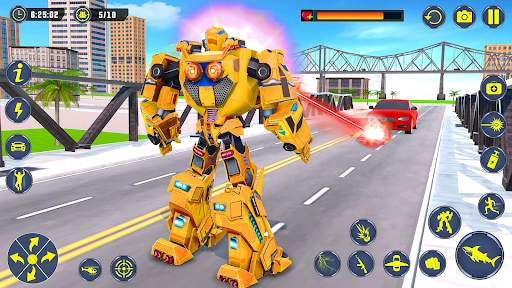 Shark Robot Car Transform Game screenshot 2