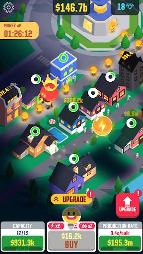 Idle Light City: Clicker Games स्क्रीनशॉट 3