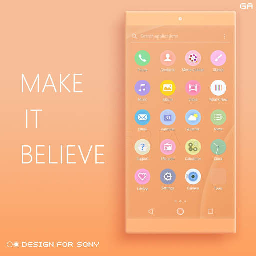 Theme XPERIA ON™ | Be Orange - 🎨Design For SONY screenshot 7