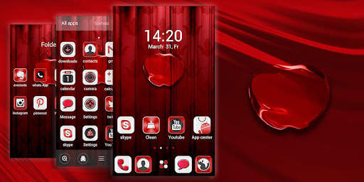 Red apple GO Launcher Theme screenshot 5