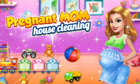 Virtual Pregnant Happy Mom House Cleaning Game screenshot 1