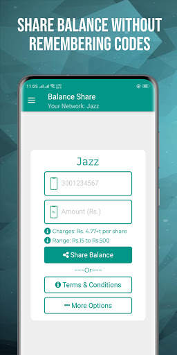 Balance Share - Easily Share Balance in Pakistan screenshot 1