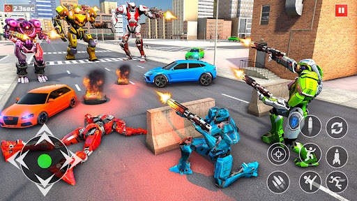 Army Dino Robot Car Games 3D screenshot 2