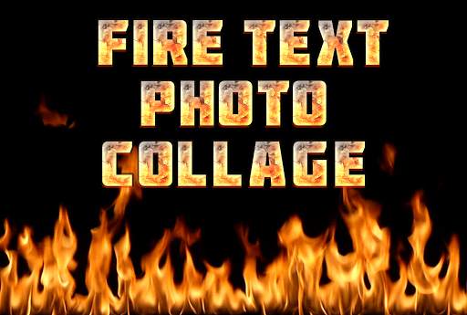 Fire Text Photo Collage screenshot 1