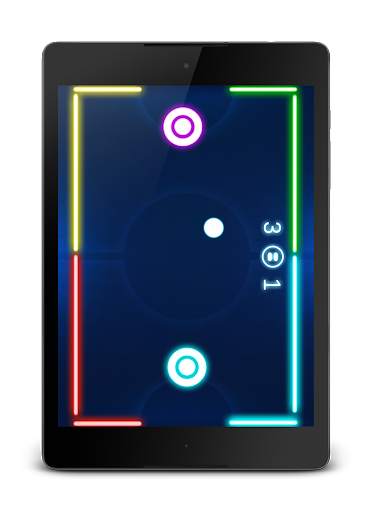 Hockey game - Neon Air Hockey screenshot 10